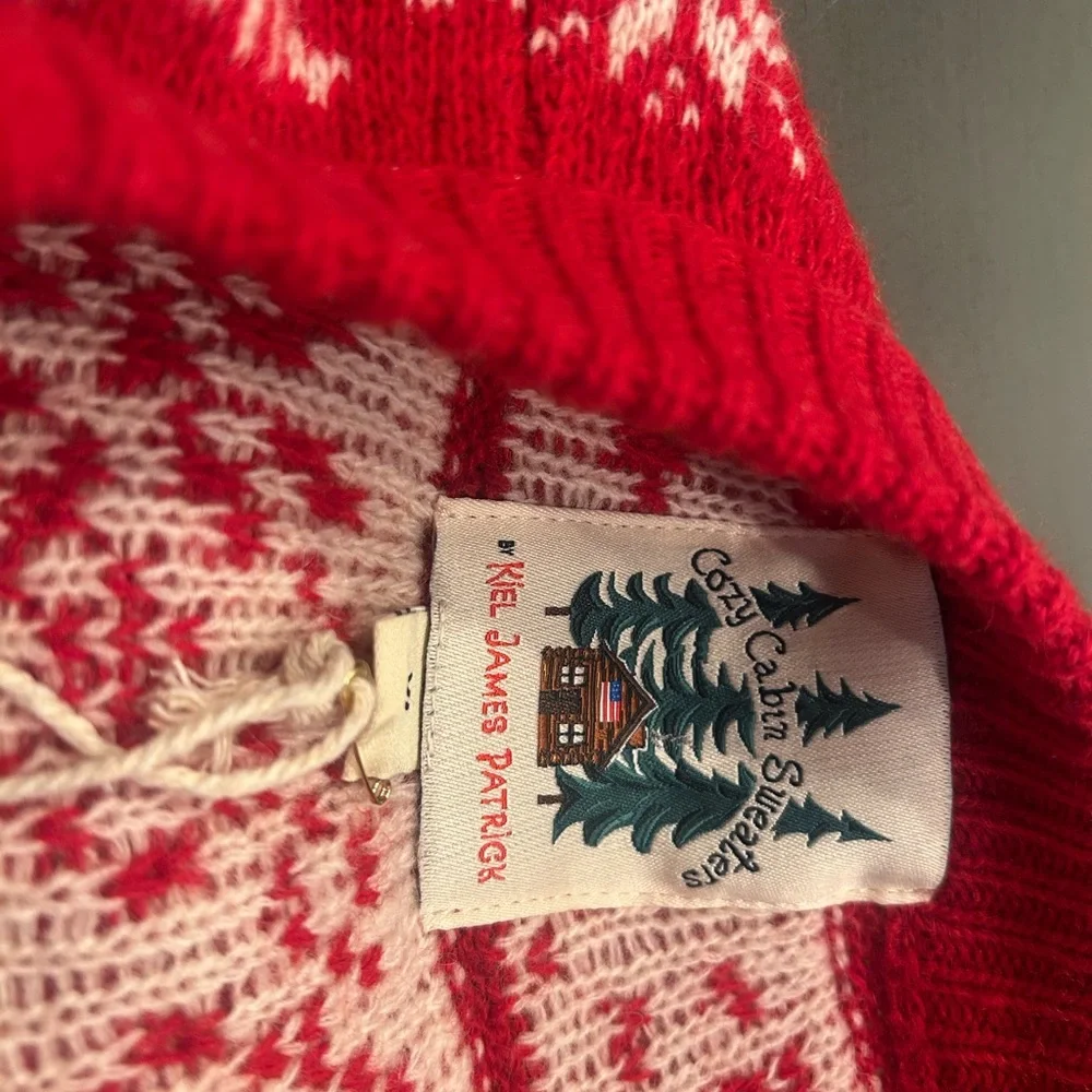 Kiel James Patrick Red Après Ski Sweater - Picture 4 of 5